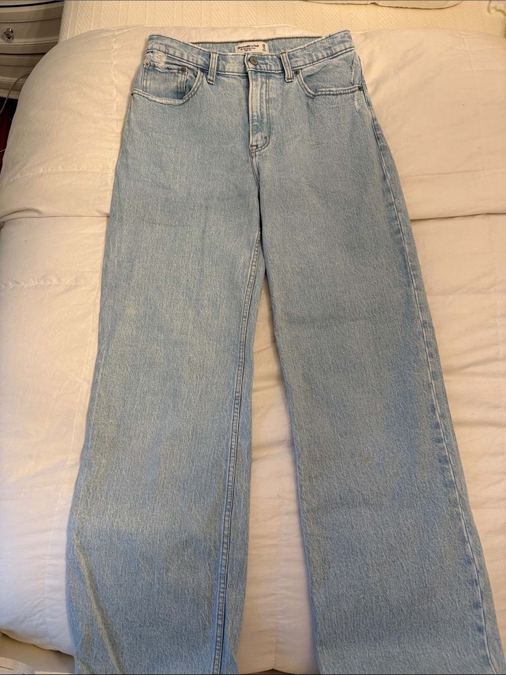Abercrombie & Fitch Light Blue Wide Leg Jeans